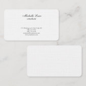 Carte De Visite Luxe Linge de qualité supérieure Noir & blanc Plat (Devant / Derrière)