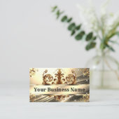 Carte De Visite Luxe Lumière Or Noir Chic Royal Glam Ornements (Debout devant)