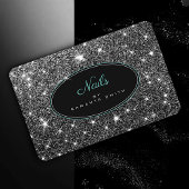 Carte De Visite Luxe Lumineuse Parties scintillant Argent Étoiles