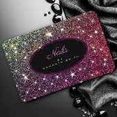 Carte De Visite Luxe Lumineuse Rose violet Parties scintillant Éto