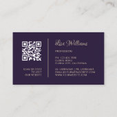 Carte de visite Luxe Lys Violets (Dos)
