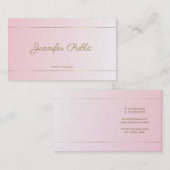 Carte De Visite Luxe manuscrit de manuscrit de calligraphie (Devant / Derrière)