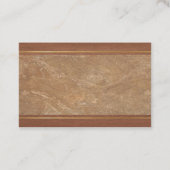 Carte De Visite Luxe Marbre Bois Or Look Design Élégant sobre (Dos)
