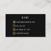 Carte de visite luxe marron (Dos)