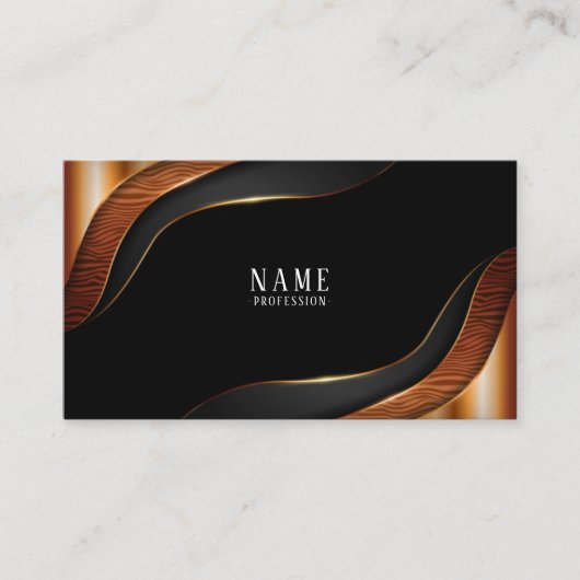 Carte de visite luxe marron (Devant)