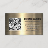 Carte De Visite Luxe | Métal doré brossé (Devant)