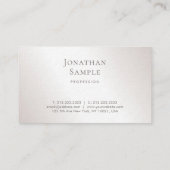 Carte De Visite Luxe minimal élégant d'argent de conception (Dos)