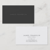 CARTE DE VISITE LUXE MINIMALISME GRAS FONCÉ (Devant / Derrière)
