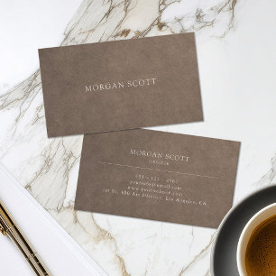 Carte De Visite Luxe Minimaliste Impression Suède Neutre