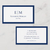 Carte De Visite Luxe minimaliste moderne (Devant / Derrière)