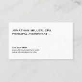 Carte De Visite Luxe minimaliste simple (Devant)