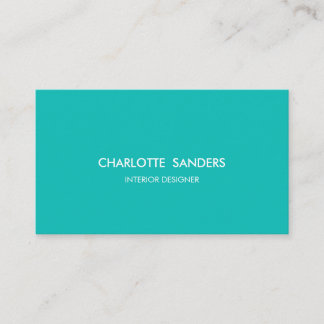 Carte De Visite Luxe minimaliste turquoise