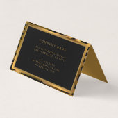 Carte De Visite Luxe Modern Gold Tiger Ajouter Votre Texte (Dos)