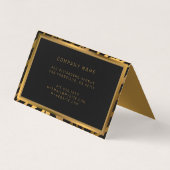 Carte De Visite Luxe Modern Gold Tiger Ajouter Votre Texte (Dos)