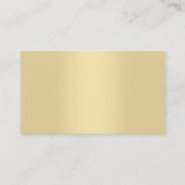 Carte De Visite Luxe Moderne Elégant Faux Or Blanc Professionnel (Dos)