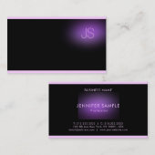 Carte De Visite Luxe Moderne Élégant Monogram Professional Elite (Devant / Derrière)