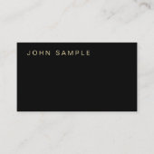 Carte De Visite Luxe Moderne Elégant Noir Or élégant (Devant)