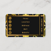 Carte De Visite Luxe Moderne Elégante Collection Florale (Dos)