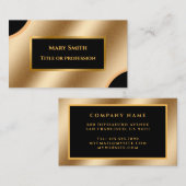 Carte De Visite Luxe moderne Gold Professional (Devant / Derrière)