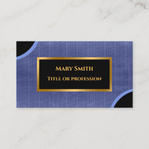 Carte De Visite Luxe moderne Jeans Gold Blue