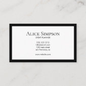 Carte De Visite Luxe moderne minimaliste (Dos)