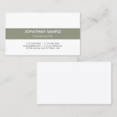 Carte De Visite Luxe Moderne Moderne Design élégant (Devant / Derrière)