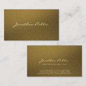 Carte De Visite Luxe Moderne Or Elegant Professionnel Créatif (Devant / Derrière)