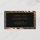 Carte De Visite Luxe Moderne Pink Tiger Ajouter Votre Texte (Dos)