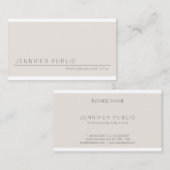 Carte De Visite Luxe moderne professionnel de modèle simple (Devant / Derrière)