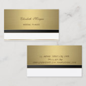 Carte De Visite Luxe Moderne Proffesional Elégant Or (Devant / Derrière)