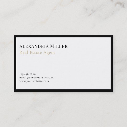 Carte De Visite Luxe Moderne Simple (Devant)