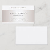 Carte De Visite Luxe Moderne Simple Design élégant Professionnel (Devant / Derrière)