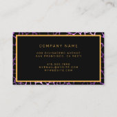 Carte De Visite Luxe Moderne Tigre Floral Ajouter Votre Texte (Dos)