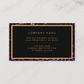 Carte De Visite Luxe Moderne Tigre Floral Ajouter Votre Texte (Dos)