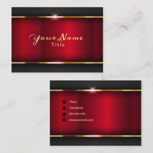 Carte De Visite Luxe moderne très élégant (Devant / Derrière)