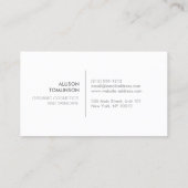 Carte De Visite Luxe Motif Art déco rouge et blanc (Dos)