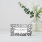 Carte De Visite Luxe Motif Silver (Debout devant)