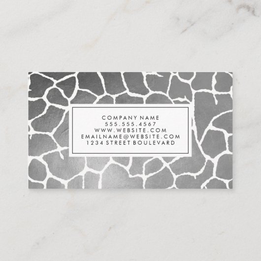 Carte De Visite Luxe Motif Silver (Dos)