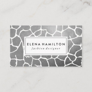 Carte De Visite Luxe Motif Silver
