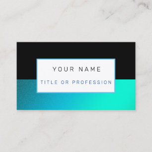 Carte De Visite Luxe noir bleu paradisiaque