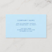 Carte De Visite Luxe noir bleu paradisiaque (Dos)