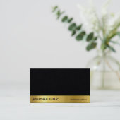 Carte De Visite Luxe noir de la meilleure qualité élégant (Debout devant)