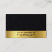 Carte De Visite Luxe noir de la meilleure qualité élégant (Dos)