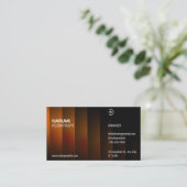 Carte de visite Luxe Noir & Or Moderne (Debout devant)