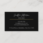 Carte de visite Luxe Noir & Or PMU (Dos)