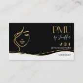 Carte de visite Luxe Noir & Or PMU (Devant)