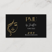 Carte de visite Luxe Noir & Or PMU (Devant)