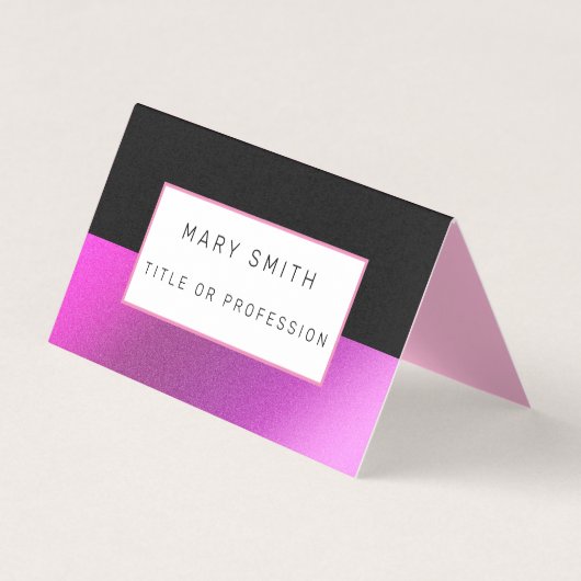Carte De Visite Luxe noir rose (Devant)