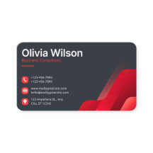 Carte de visite Luxe Noir Rouge