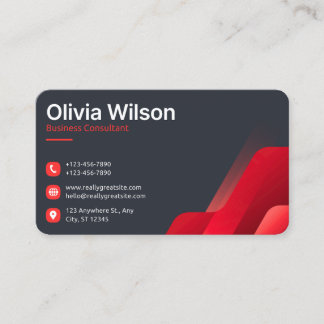 Carte de visite Luxe Noir Rouge